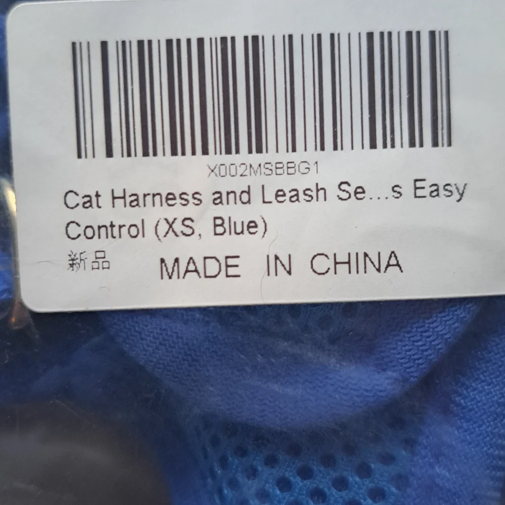 NIP Dotoner XS Cat/Dog Harness with Leash Royal Blue